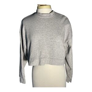 WeWoreWhat Light Gray Cropped Sweatshirt